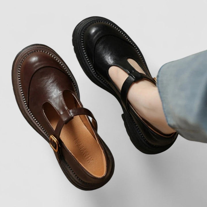Adelaide | Women's Platform Mary Jane Shoes with T-Bar Strap