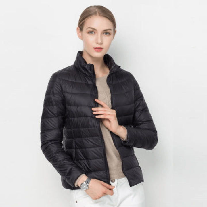 Alba | Women's Lightweight Down Jacket Quilted Puffer Jacket Stand Collar