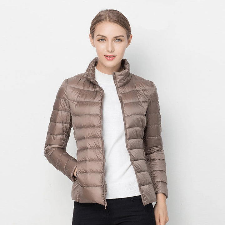 Alba | Women's Lightweight Down Jacket Quilted Puffer Jacket Stand Collar