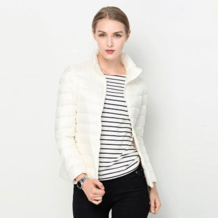Alba | Women's Lightweight Down Jacket Quilted Puffer Jacket Stand Collar