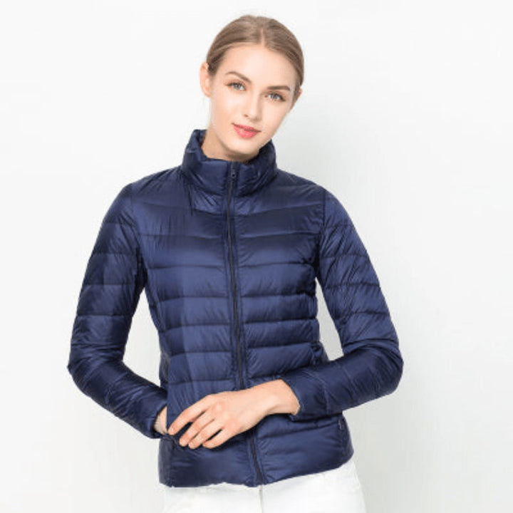 Alba | Women's Lightweight Down Jacket Quilted Puffer Jacket Stand Collar
