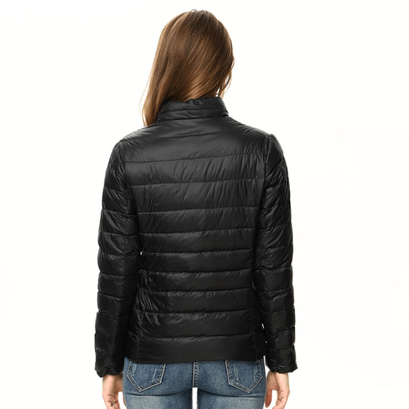 Alba | Women's Lightweight Down Jacket Quilted Puffer Jacket Stand Collar