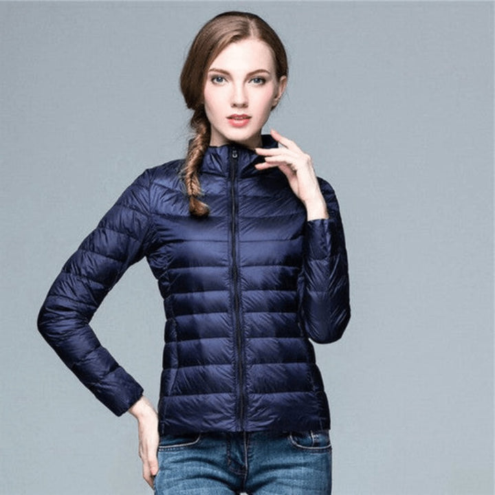 Alba | Women's Lightweight Down Jacket Quilted Puffer Jacket Stand Collar