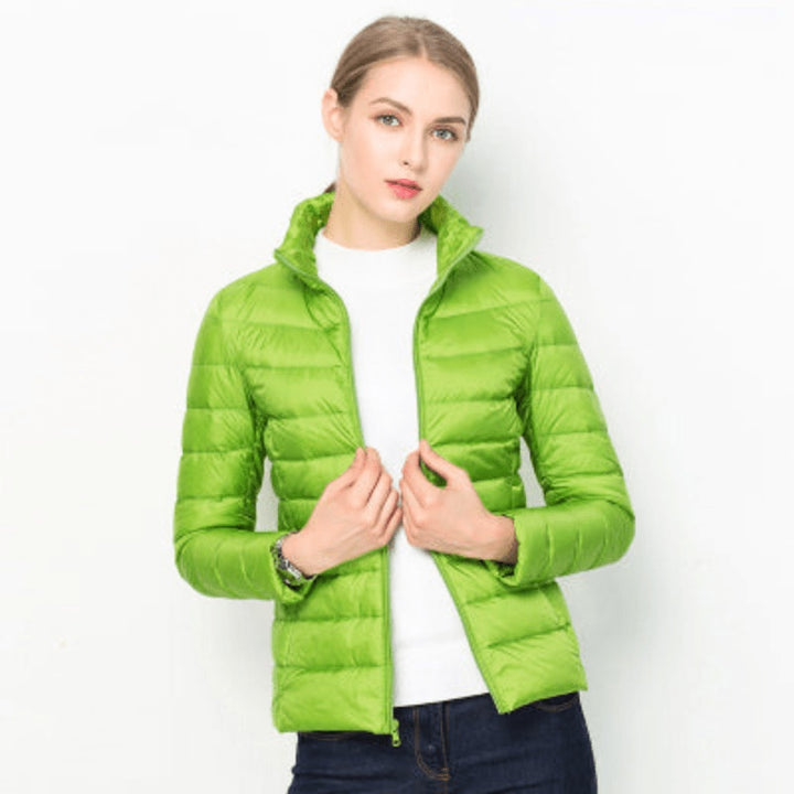 Alba | Women's Lightweight Down Jacket Quilted Puffer Jacket Stand Collar