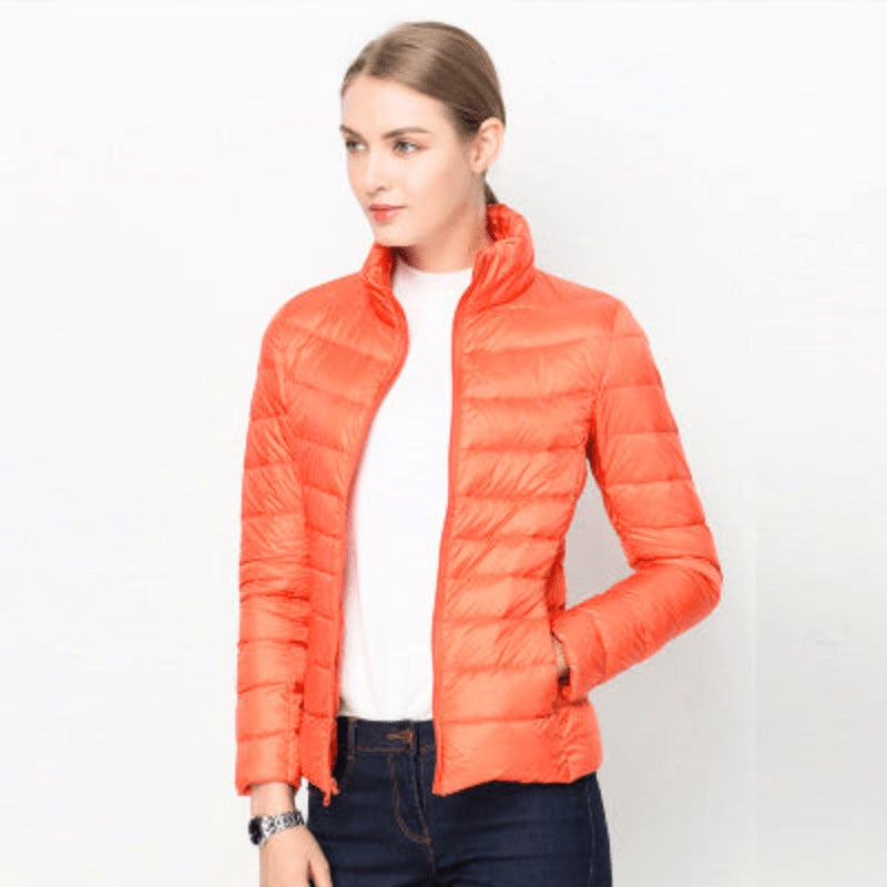 Alba | Women's Lightweight Down Jacket Quilted Puffer Jacket Stand Collar
