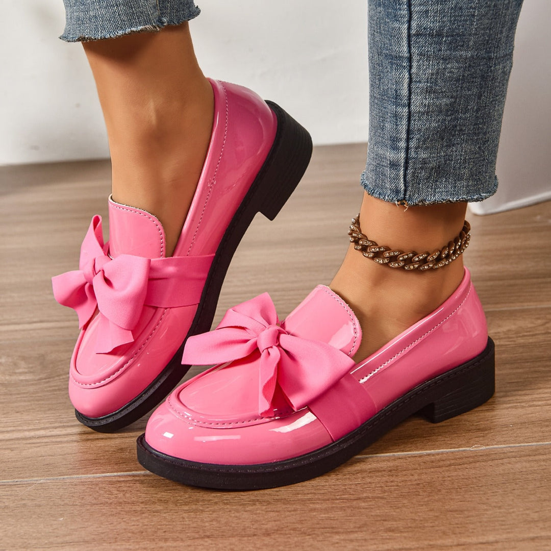 Anouk | Penny Loafers Dames Lakleer Strikdetail
