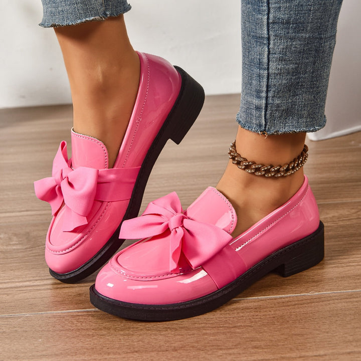 Anouk | Penny Loafers Dames Lakleer Strikdetail
