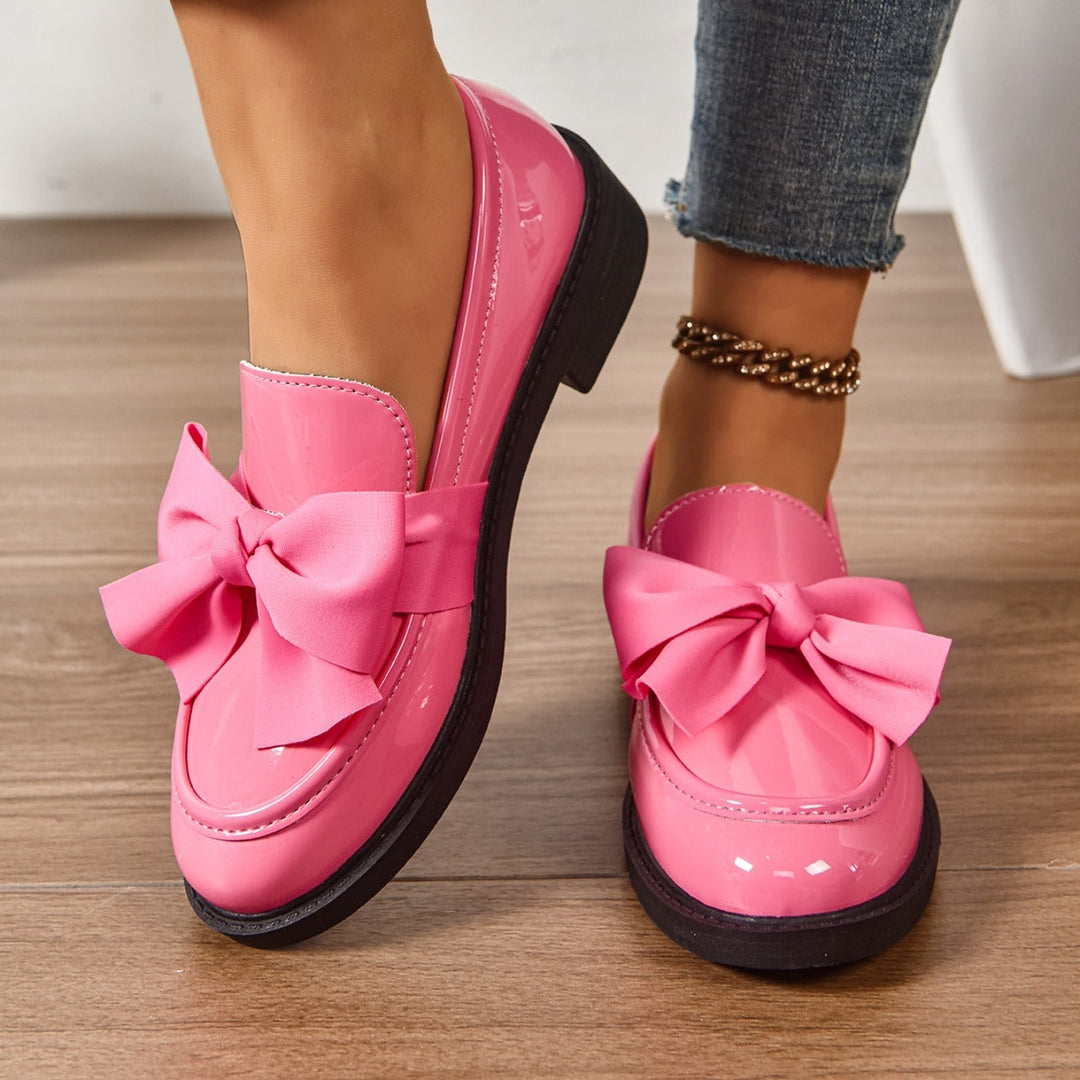 Anouk | Penny Loafers Dames Lakleer Strikdetail