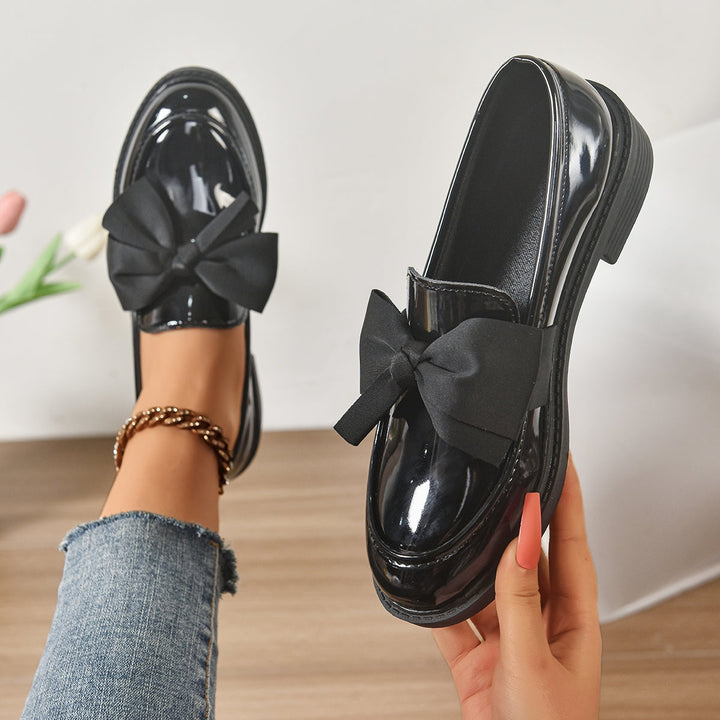 Anouk | Penny Loafers Dames Lakleer Strikdetail