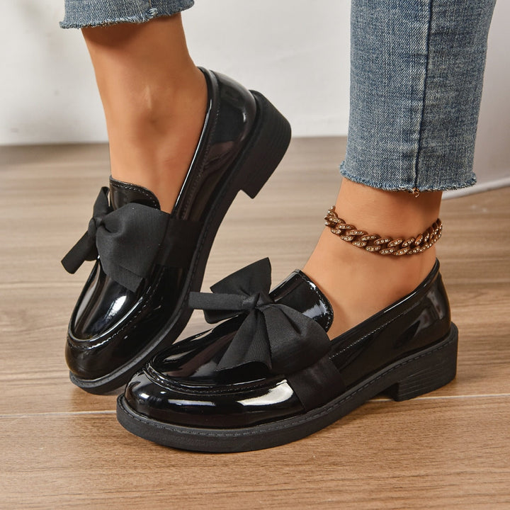 Anouk | Penny Loafers Dames Lakleer Strikdetail
