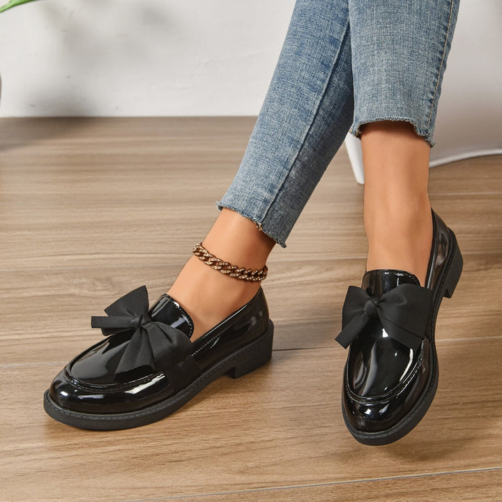 Anouk | Penny Loafers Dames Lakleer Strikdetail