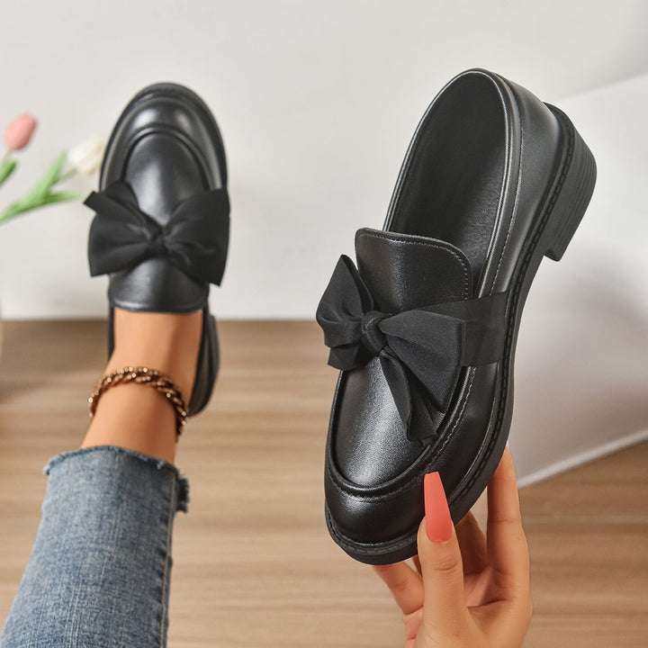 Anouk | Penny Loafers Dames Lakleer Strikdetail