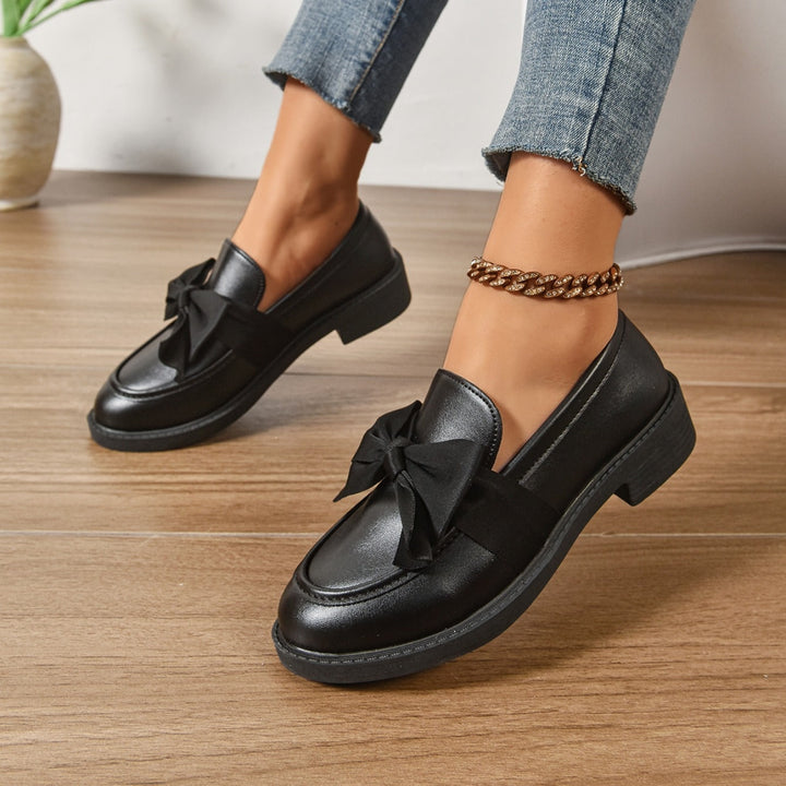 Anouk | Penny Loafers Dames Lakleer Strikdetail