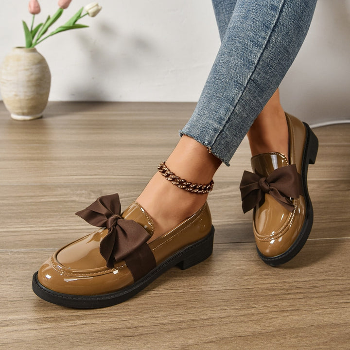 Anouk | Penny Loafers Dames Lakleer Strikdetail