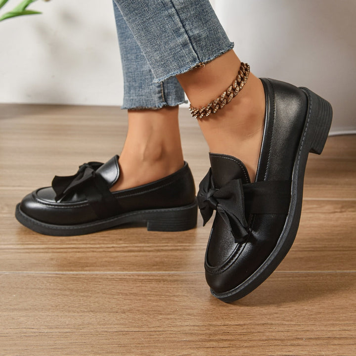 Anouk | Penny Loafers Dames Lakleer Strikdetail