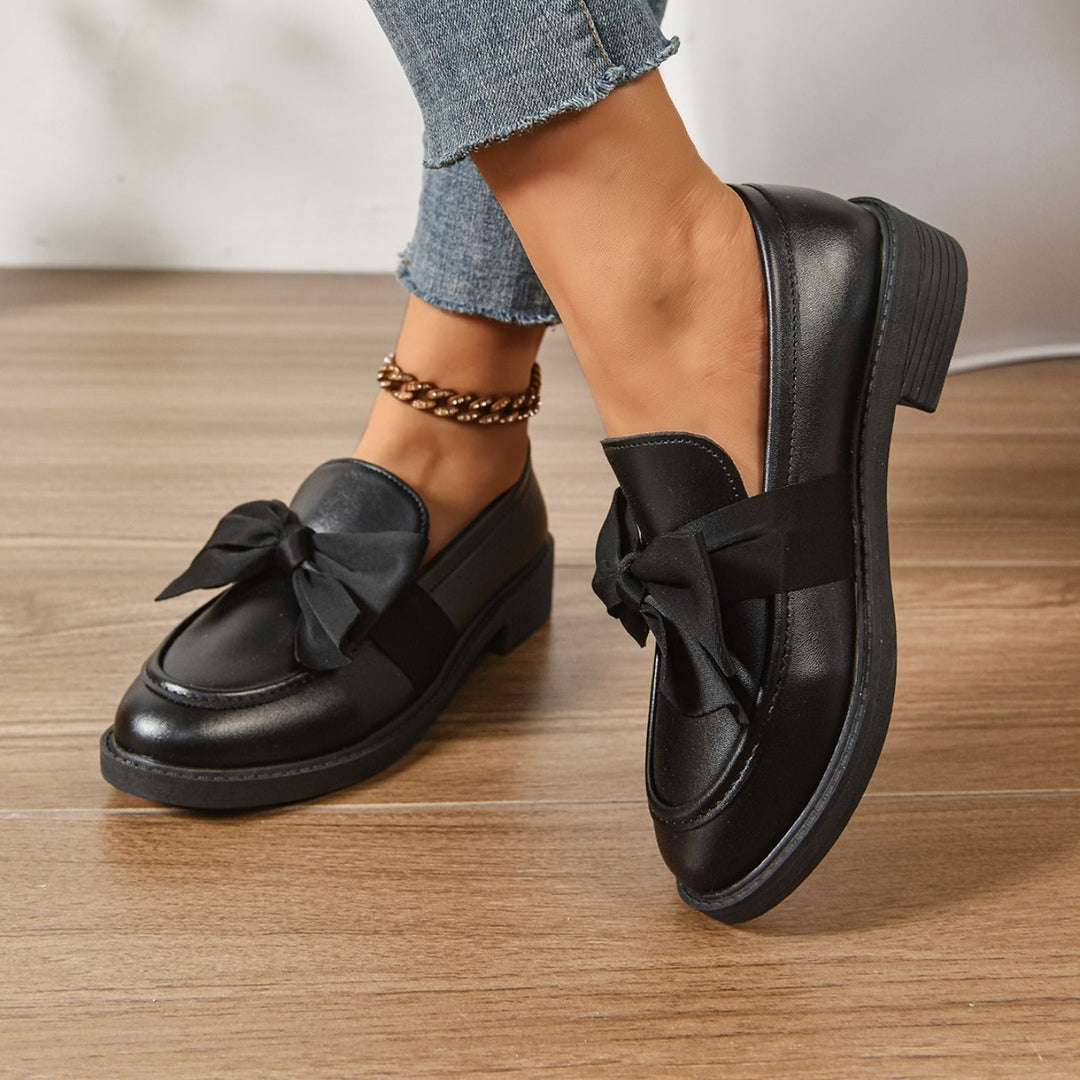 Anouk | Penny Loafers Dames Lakleer Strikdetail
