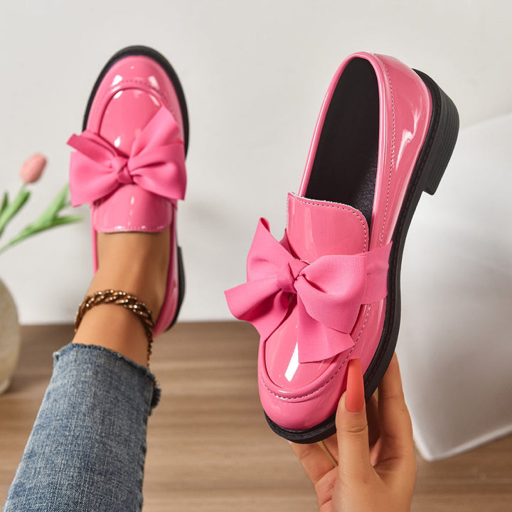 Anouk | Penny Loafers Dames Lakleer Strikdetail