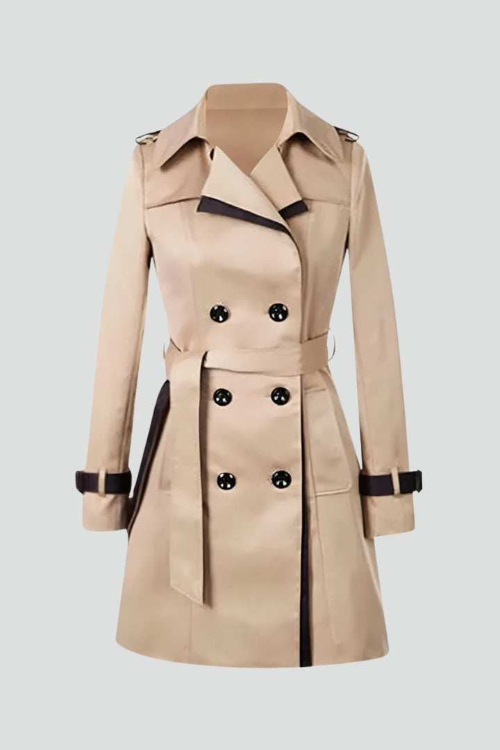 Arabella | Women's Double-Breasted Trench Coat with Belt
