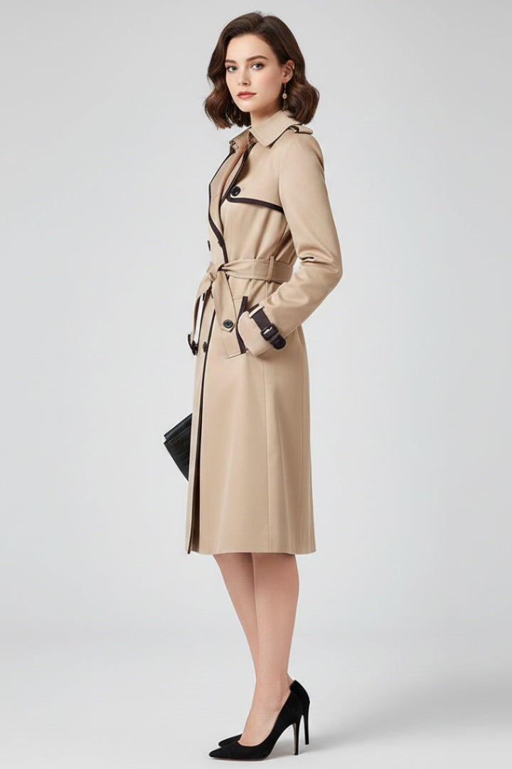 Arabella | Women's Double-Breasted Trench Coat with Belt