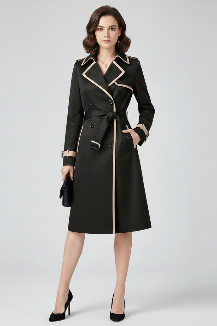 Arabella | Women's Double-Breasted Trench Coat with Belt
