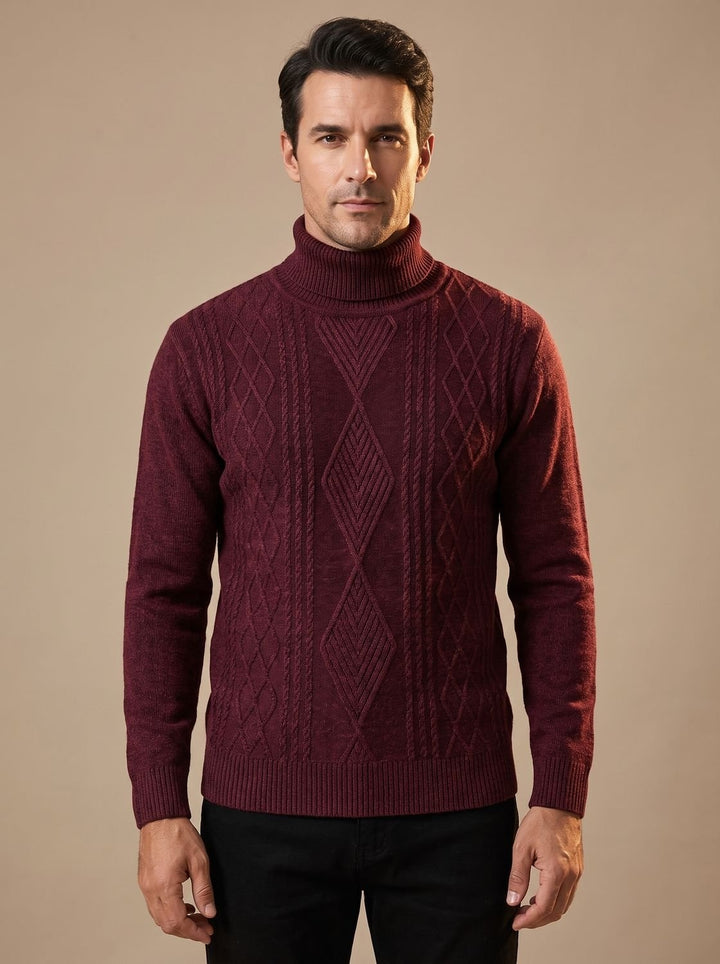 Atticus | Men's Cable Knit Turtleneck Sweater