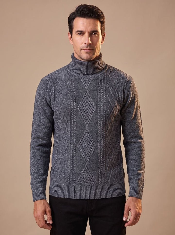Atticus | Men's Cable Knit Turtleneck Sweater
