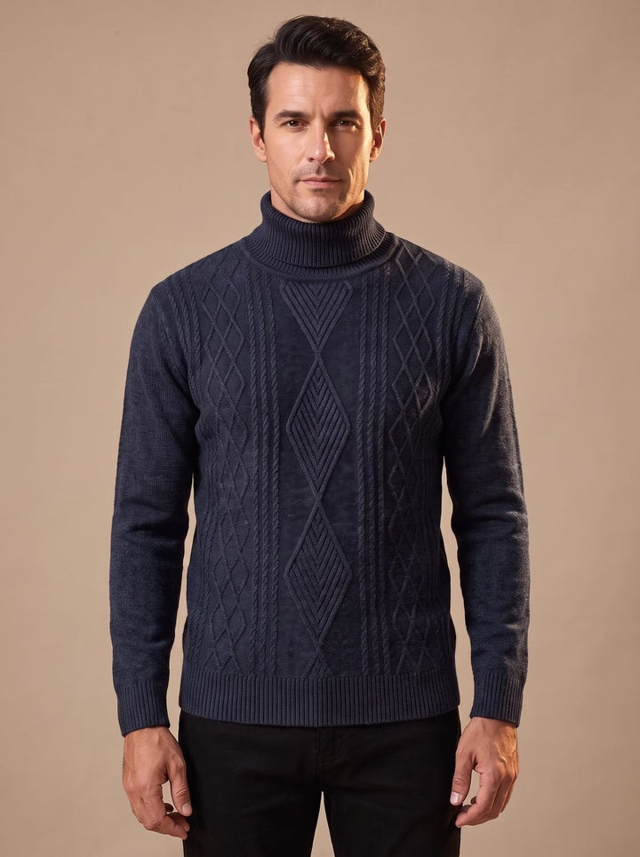 Atticus | Men's Cable Knit Turtleneck Sweater