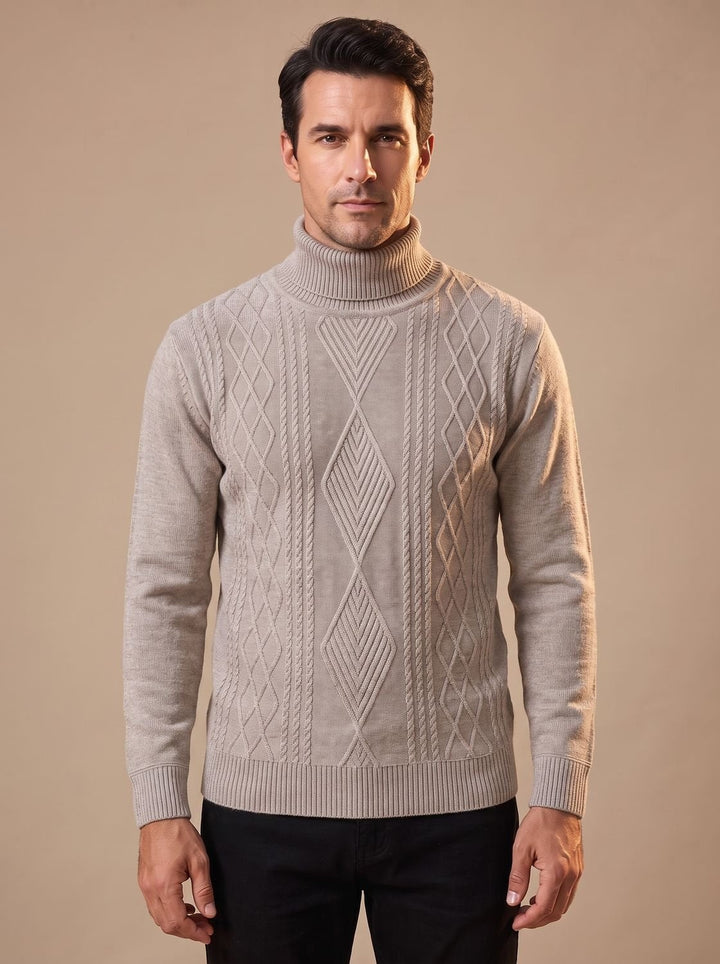 Atticus | Men's Cable Knit Turtleneck Sweater