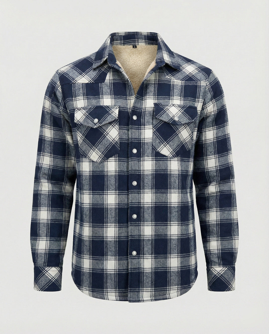 Atticus | Men's Faux Shearling Jacket Fleece-Lined Plaid Shacket