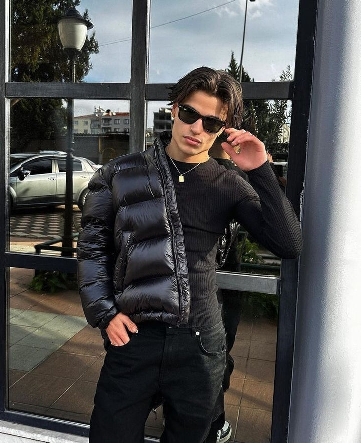 Atticus | Men's Winter Puffer Jacket Sherpa Lined with Hood
