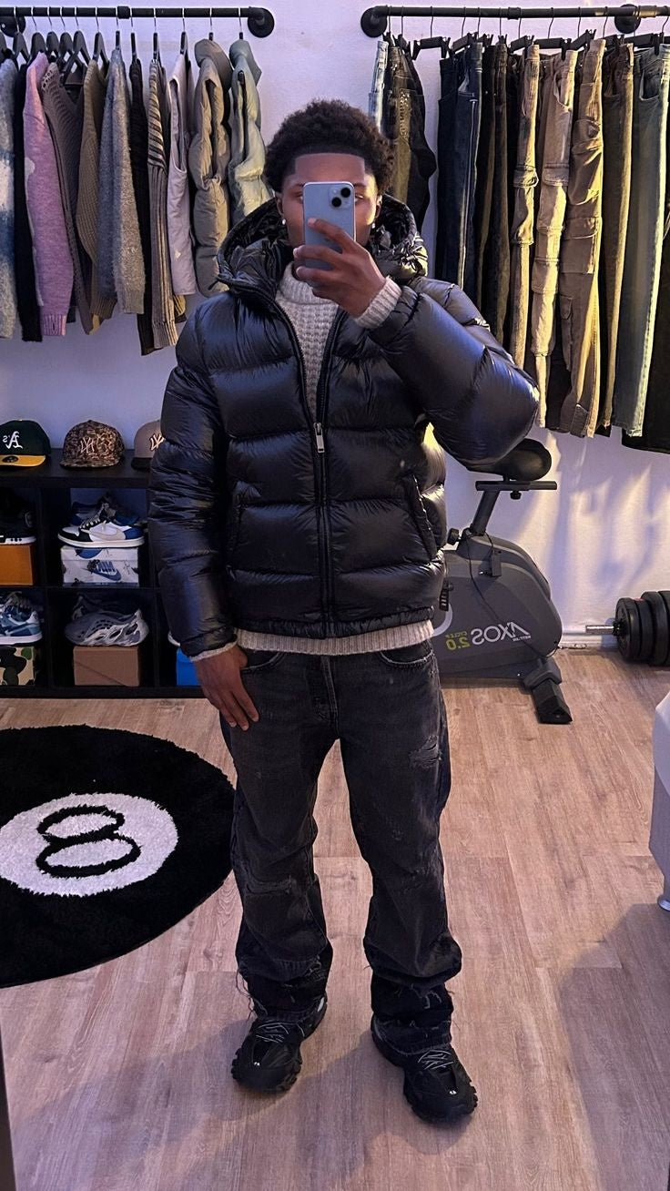 Atticus | Men's Winter Puffer Jacket Sherpa Lined with Hood