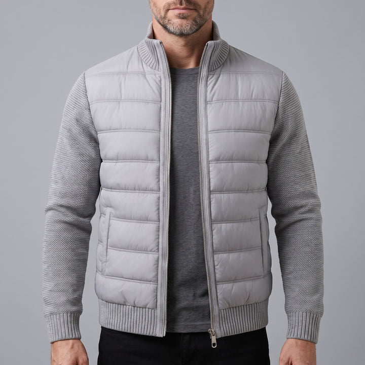 Barnaby | Men's Quilted Puffer Jacket with Knit Sleeves