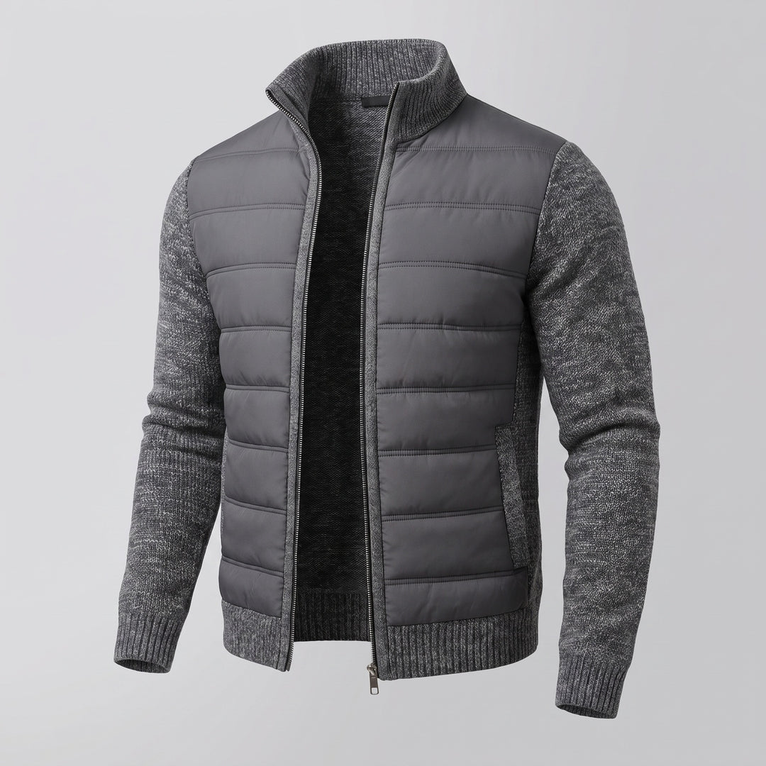 Barnaby | Men's Quilted Puffer Jacket with Knit Sleeves