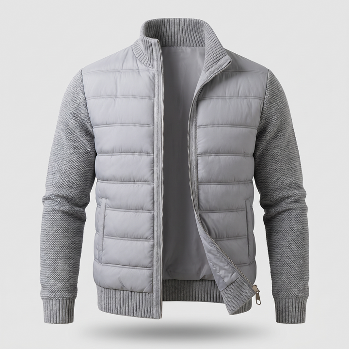 Barnaby | Men's Quilted Puffer Jacket with Knit Sleeves