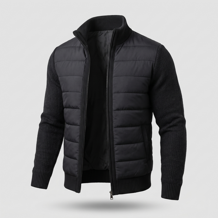 Barnaby | Men's Quilted Puffer Jacket with Knit Sleeves