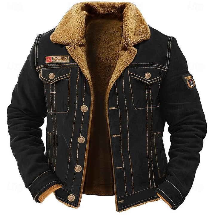 Barnaby | Men's Sherpa Lined Suede-Look Trucker Jacket