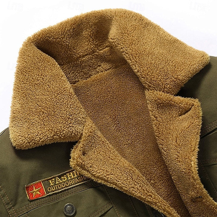 Barnaby | Men's Sherpa Lined Suede-Look Trucker Jacket