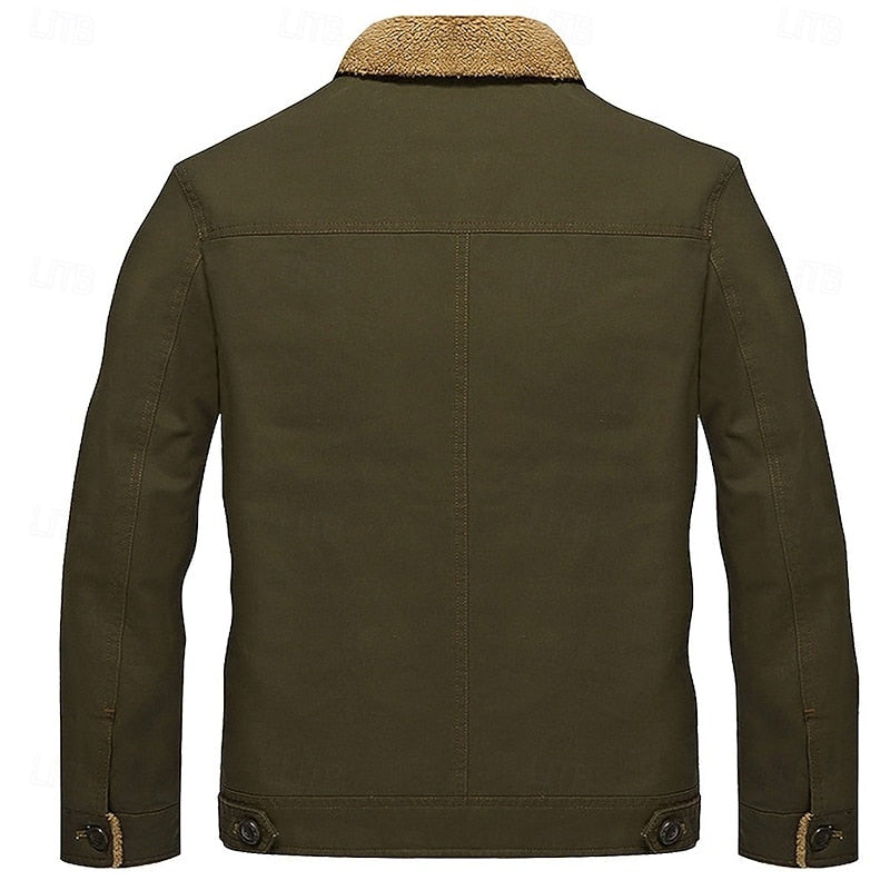 Barnaby | Men's Sherpa Lined Suede-Look Trucker Jacket