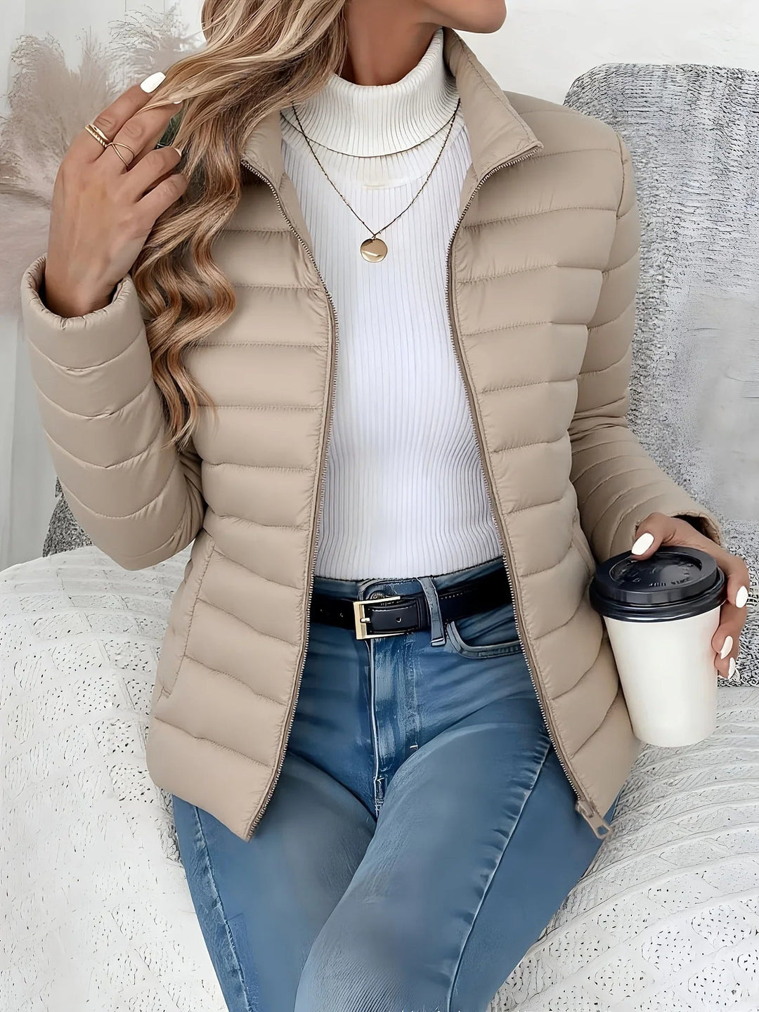 Beatrix | Women's Lightweight Quilted Puffer Jacket with Stand Collar