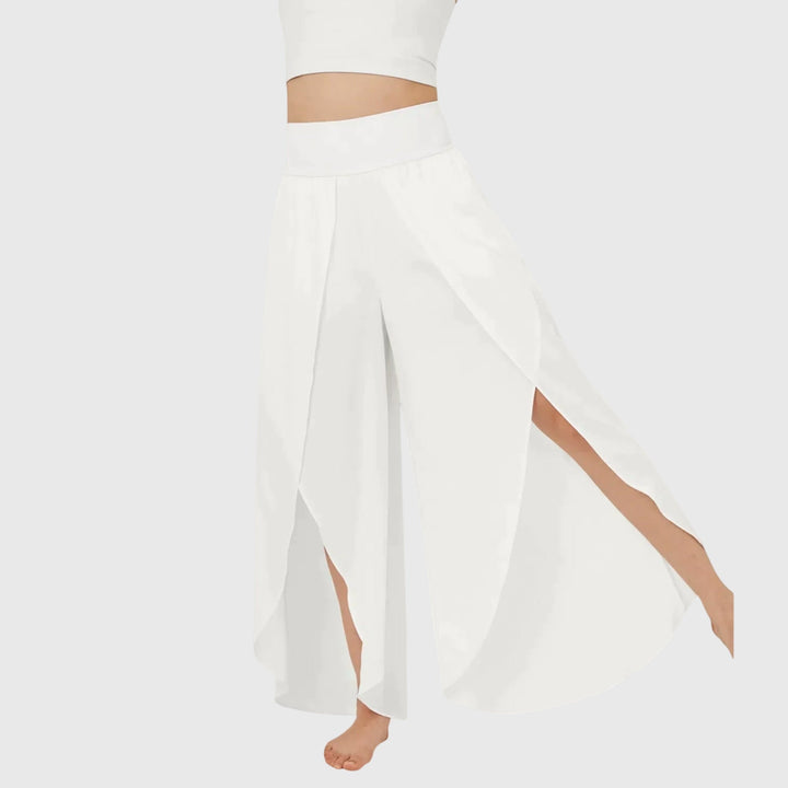 Benthe | Jaren 70 Kleding Dames Wijde Broek met Split
