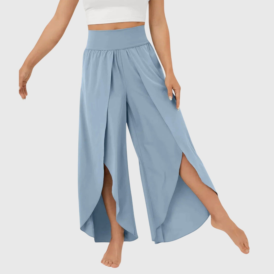 Benthe | Jaren 70 Kleding Dames Wijde Broek met Split