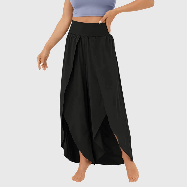 Benthe | Jaren 70 Kleding Dames Wijde Broek met Split