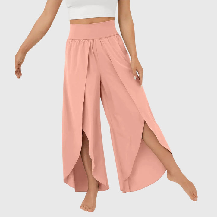 Benthe | Jaren 70 Kleding Dames Wijde Broek met Split