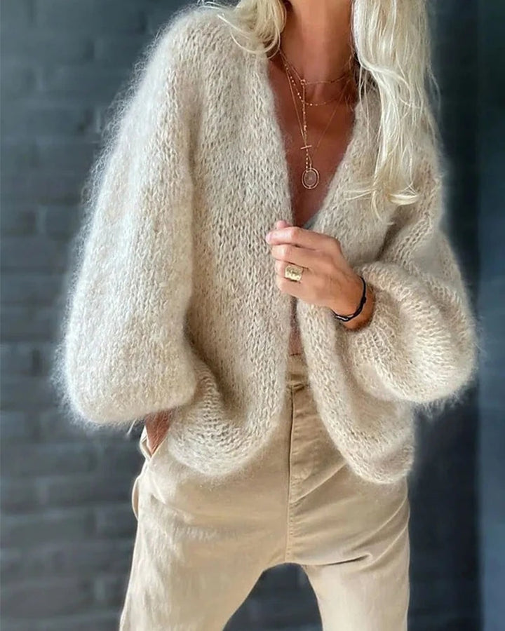 Benthe | Mohair Vest Dames Open Voorkant Wijde Mouwen