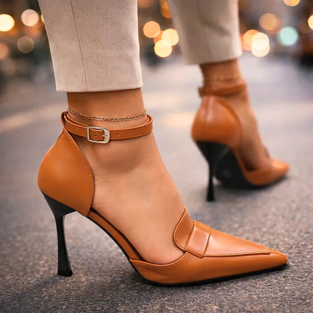 Bram | Pumps Dames Stiletto Puntneus Enkelbandjes