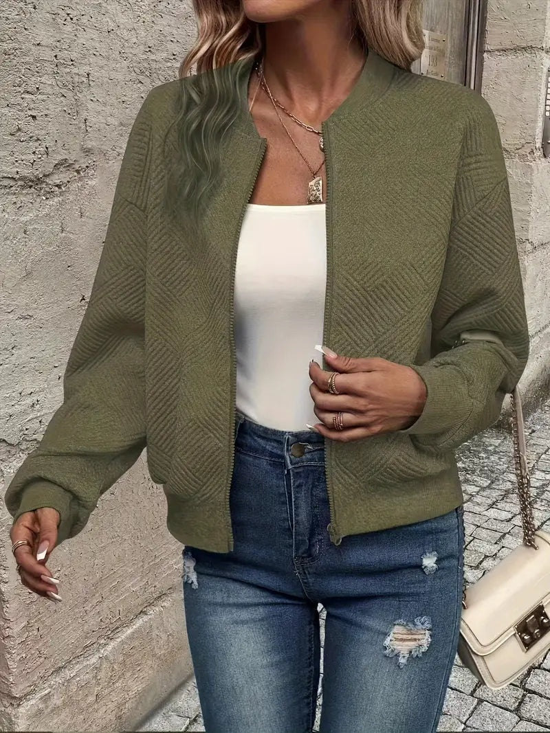 Britt | Vest met Rits Dames Gestructureerd Sweater