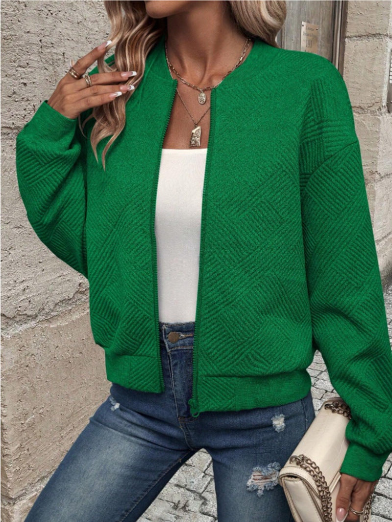 Britt | Vest met Rits Dames Gestructureerd Sweater