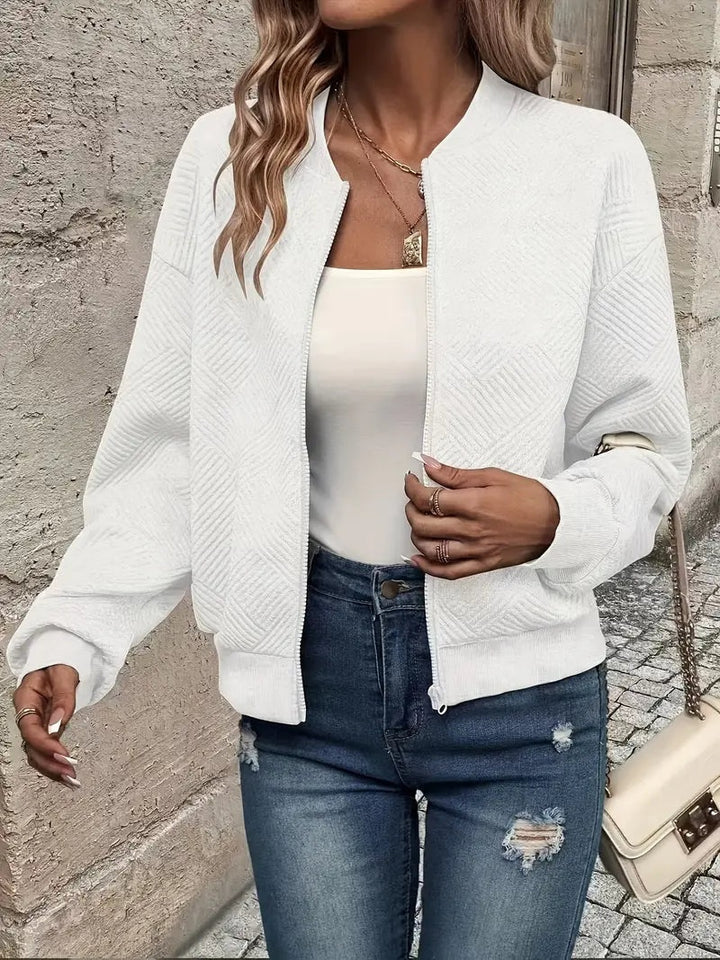Britt | Vest met Rits Dames Gestructureerd Sweater