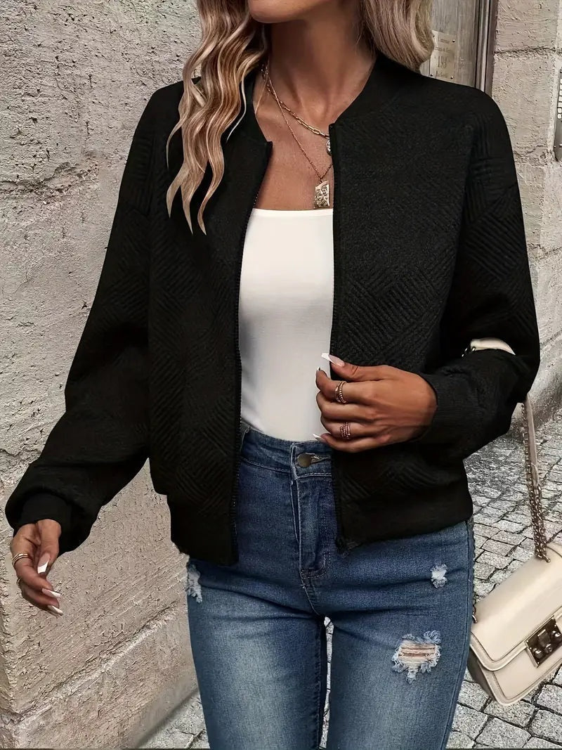 Britt | Vest met Rits Dames Gestructureerd Sweater