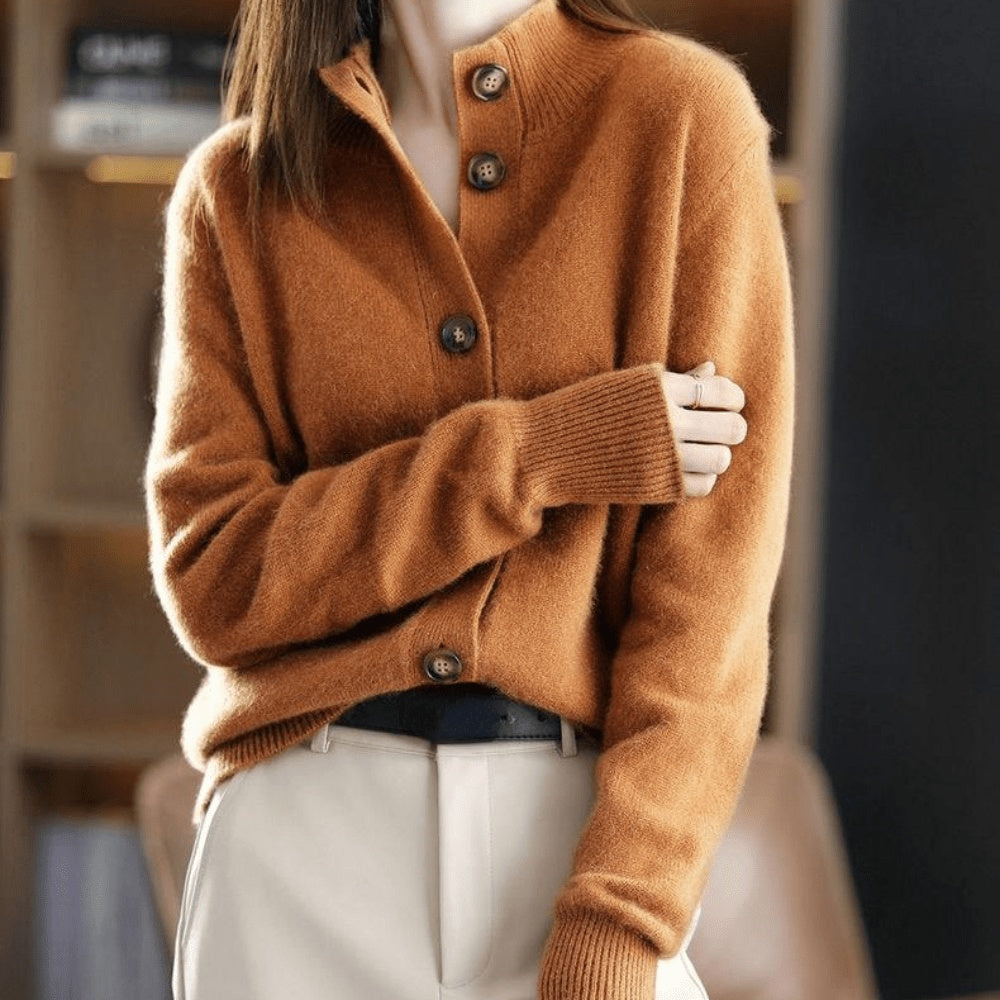 Carlijn | Gilet van Kasjmier Dames met Knoopsluiting